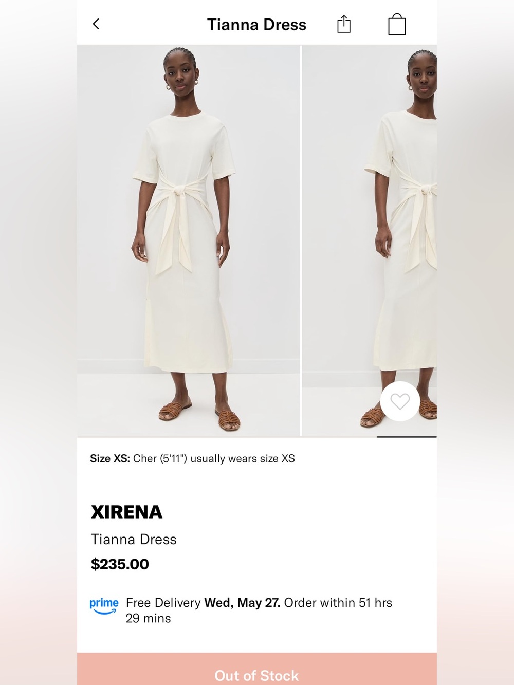 XiRENA White Crewneck Tee with Red Logo Detail